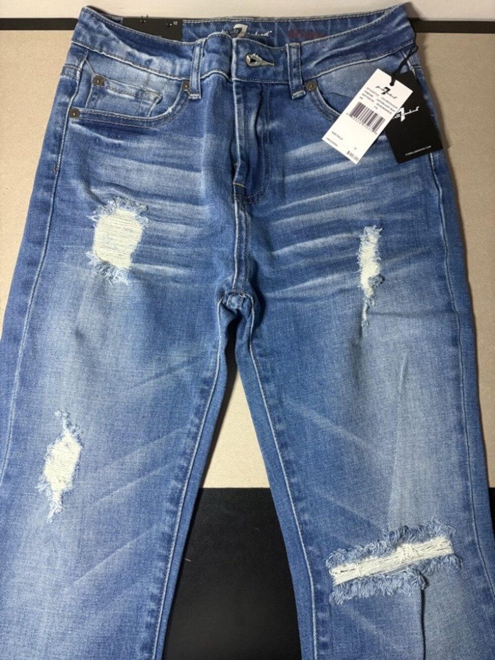 7 For All Mankind "Slimmy" Distressed Jeans (NWT, Size 12)